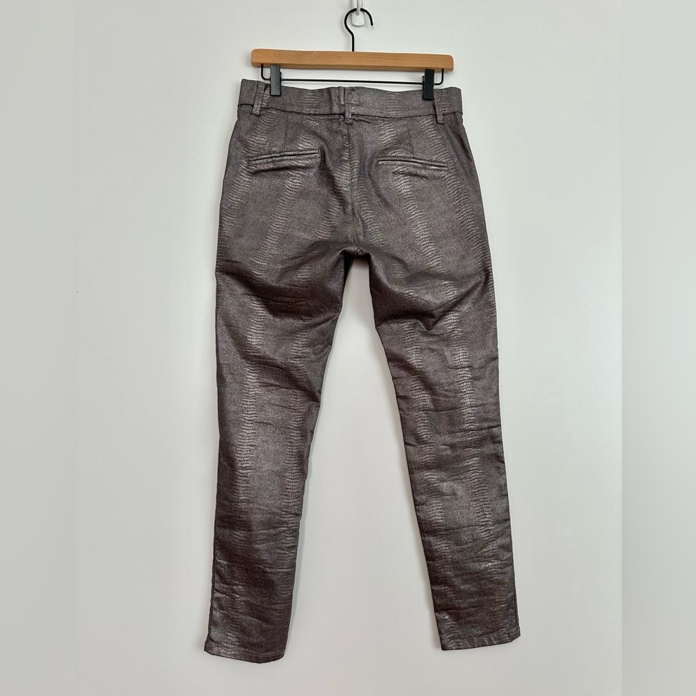 Bevy Flog Dafna Metallic Shimmer Python Snake Pan… - image 9